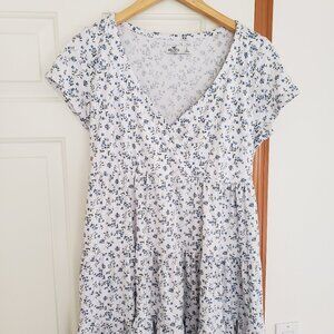 Hollister Blue Floral Babydoll dress